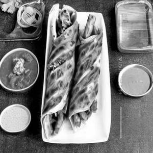 Chicken Spicy Tikka Roomali Roll Half