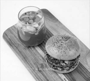 Tandoori burger + Enenrgy elixir