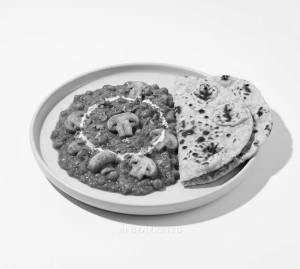 Mushroom Curry + Tandoori Roti (2 pieces)
