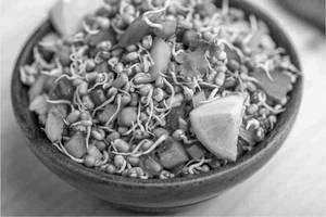 Mixed Sprouts Protein Salad (Moong & Red Chana) (Vegan, Gut Health)