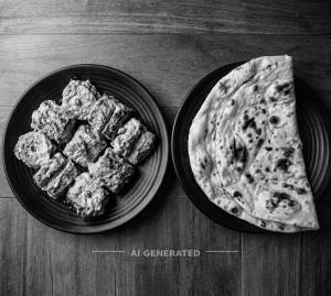 Afgani soya chaap + Plain tandoori roti (1 piece)