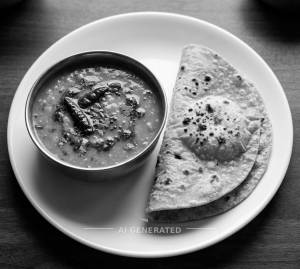Dal Tadka + Tawa Roti (2 pieces)