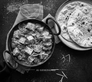 Kadhai Paneer + Tawa Roti (2 pieces)