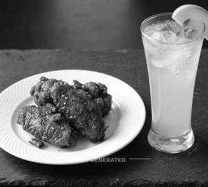 Hot Wings [3 Pieces] + Newton Pipin Mocktail [Green Apple]