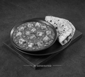 Matar Paneer + Tawa Roti (2 pieces)