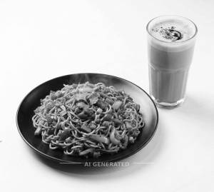 Schezwan Veggie Maggi + Cold coffee