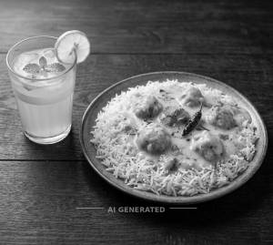 Kadhee Chawal + Nimbu Pani