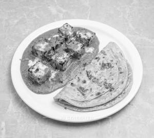 Paneer Tikka Butter Masala + Butter roti (2 pieces)