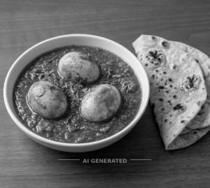 Egg Curry [3 Eggs] + Tandoori Roti Plain (2 pieces)
