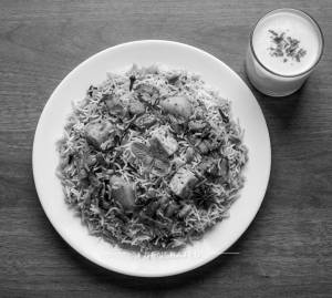 Hyderabadi Biryani + Buttermilk