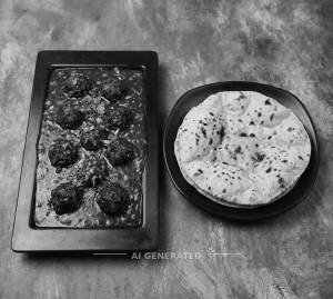 Veg Manchurian Gravy + Plain Roti (1 piece)
