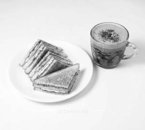 Cheese Chutney Sandwich Sandwich + Nutella Cold Coffee