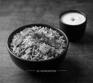 Veg Biryani + Plain Lassi