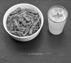 Pork fried chow + Lemonade