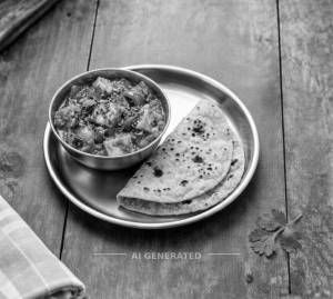 Kadai Paneer + Tawa Roti (2 pieces)