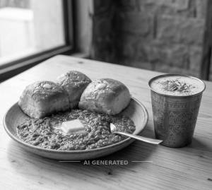 Amul Butter Pav Bhaji + Mastani Sweet Lassi