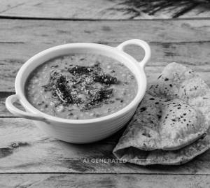 Dal Fry + Roti (2 pieces)
