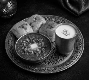 Pav Bhaji + Sweet Lassi