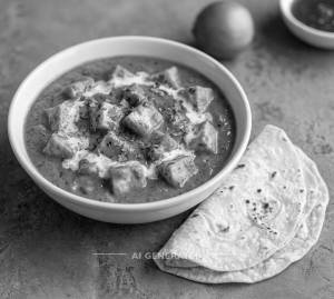 Panner butter masala curry + Rumali roti (2 pieces)