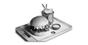 Green Chilli And Sliced Onion Pork Burger