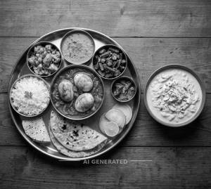 Egg thali + Rabri