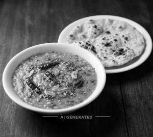 Dal Tadka + Plain Tandoori Roti (1 piece)