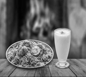 Egg Biryani (Non Veg) + Sweet Lassi (Sugar Lassi)