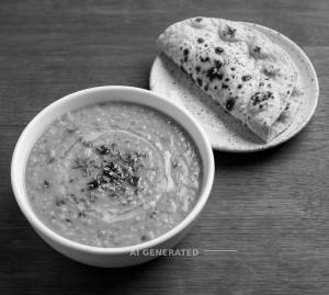 Yellow Dal Fry + Tandoori Roti (1 piece)