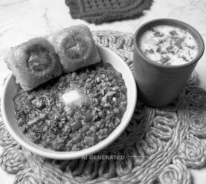Green Pavbhaji + Chaas (Masala)