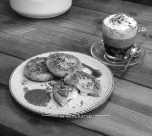 Cheese aloo tikki + Coffee Mocha
