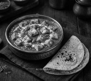 Paneer Masala + Plain Roti (2 pieces)