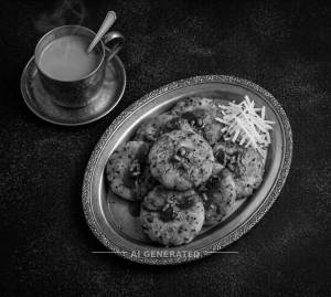 Desi Ghee Aloo Tikki + Hot Tea