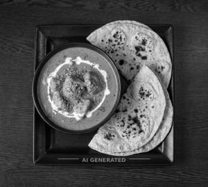Butter chicken + Roti (2 pieces)