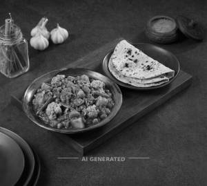 Mix Veg + Tawa Roti (2 pieces)