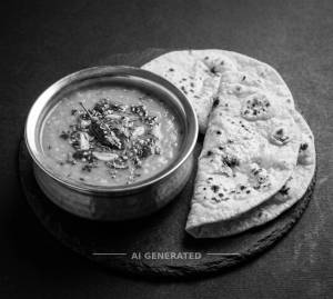 Dal Tadka + Tawa Roti (2 pieces)