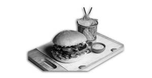 Green Chilli Sliced Onion Chicken Burger