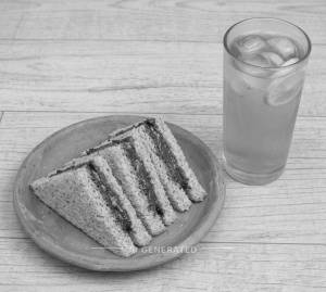 Chocolate sandwich + Lemon iced tea