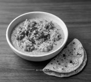 Kadhi Pakoda + Tawa Roti (2 pieces)