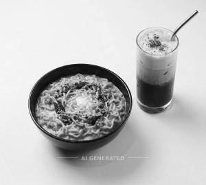 Butter Tadka Maggi + Cold coffee