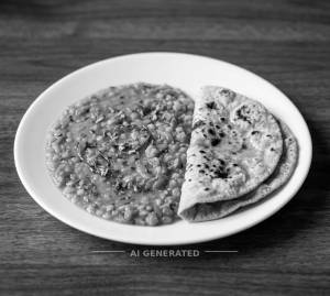 Dal Fry + Tawa Roti (2 pieces)
