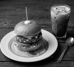 Veg Burger + Cold Coffee