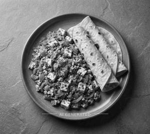 Paneer Bhurji Masala + Chapati (2 pieces)
