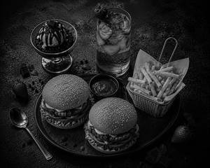 2 Veg Burger + Hot Brownie Sundae + Lemonade + French Fries