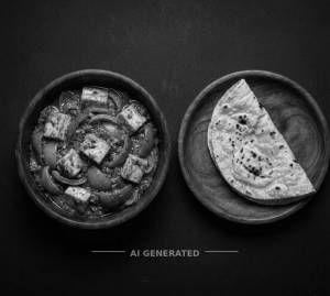 Kadai paneer + Roti (1 piece)