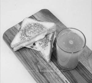 Cheese grill sandwich + Enenrgy elixir