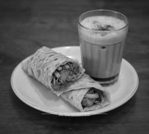 Veg frankie + Cold coffee
