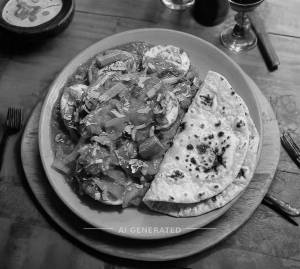 Egg Curry + Tawa Roti (2 pieces)