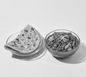 Veg kadai + Plain paratha (1 piece)