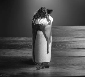 Double Belgian Walnut Brownie Caramel Shake [Choc And Vanilla Ice Cream]