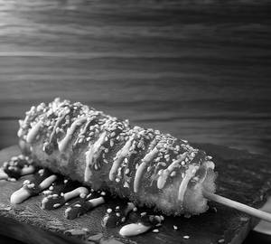 Honey garlic paneer corndog